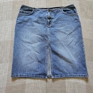 Y2k Western Indie Alt Bikercore Girly Medium Wash Denim Mid Rise Mini Skirt